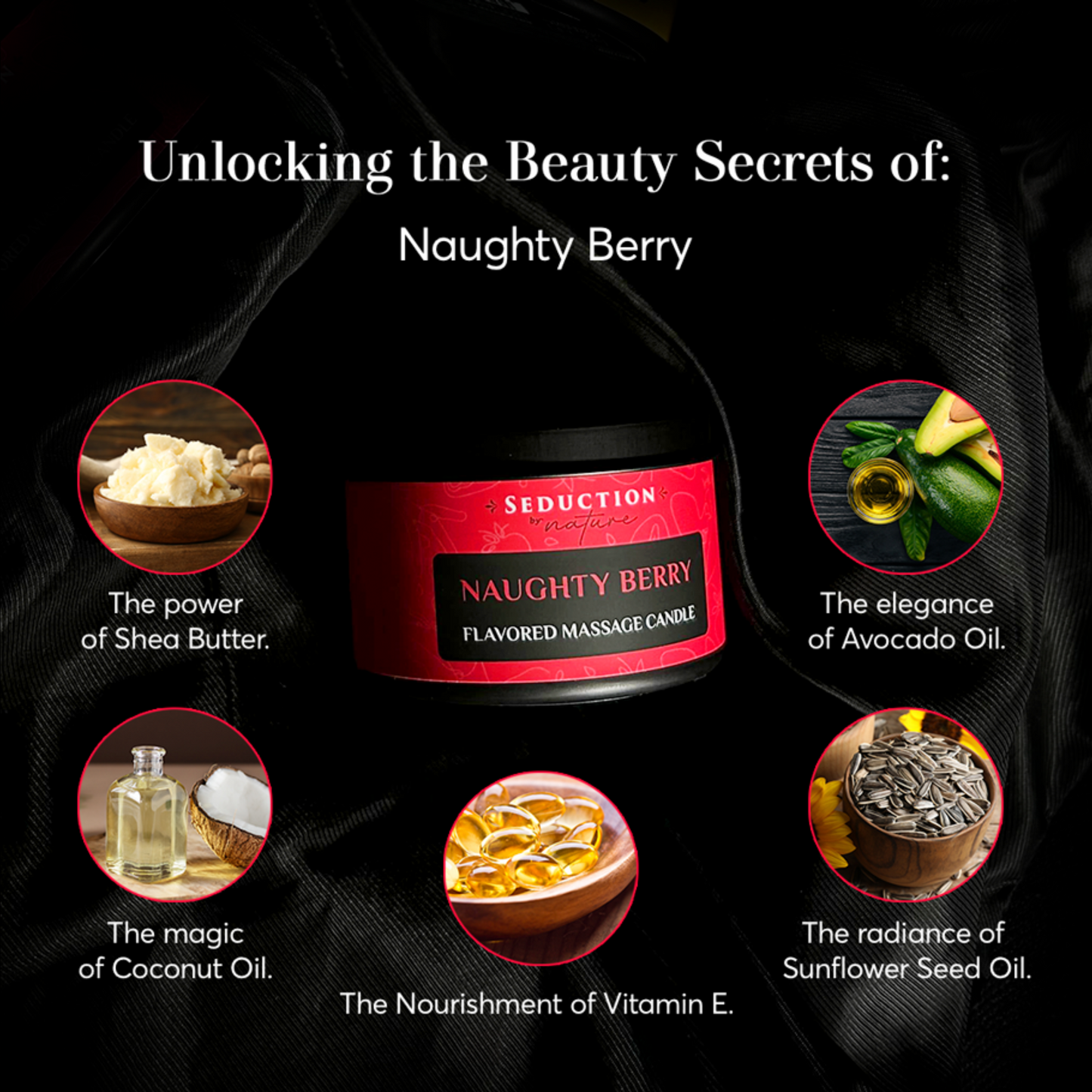 Naughty Berry Edible Massage Oil Candle
