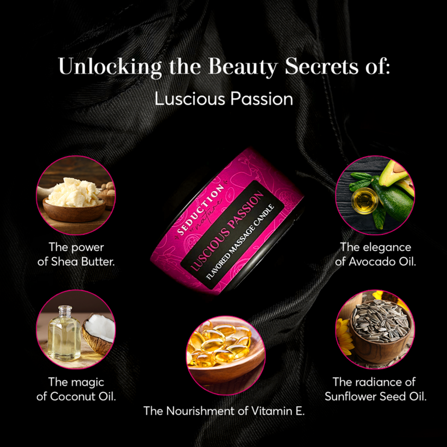 Luscious Passion Edible Massage Oil Candle