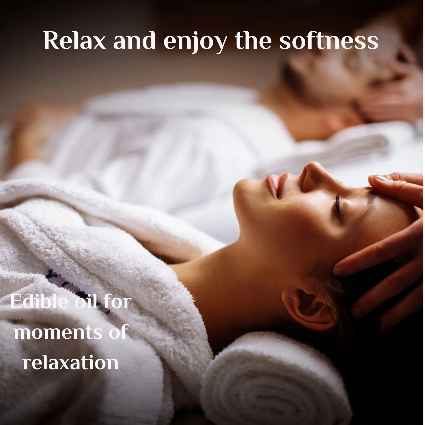 Person receiving a massage with Naughty Berry Edible Massage Oil