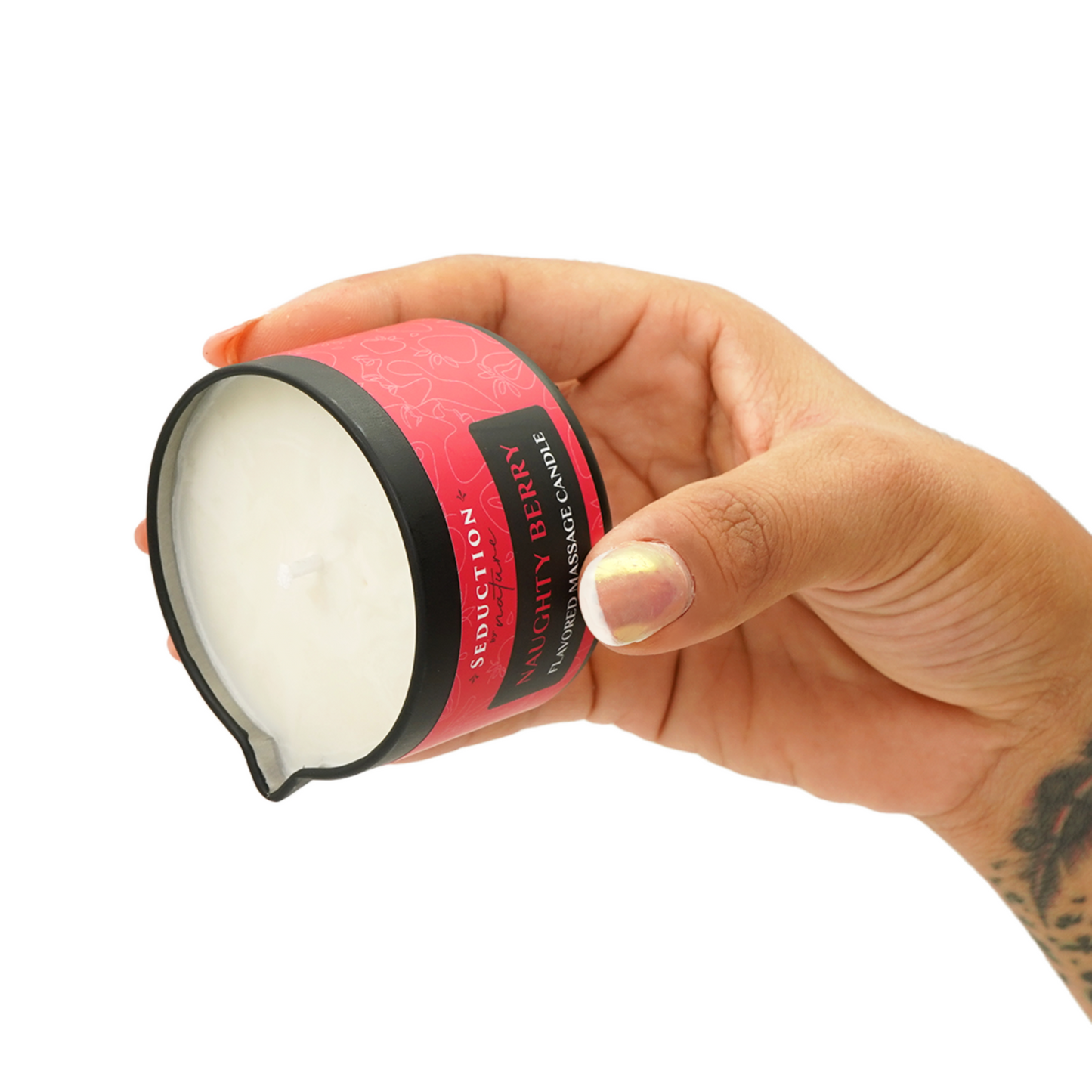 Naughty Berry Edible Massage Oil Candle