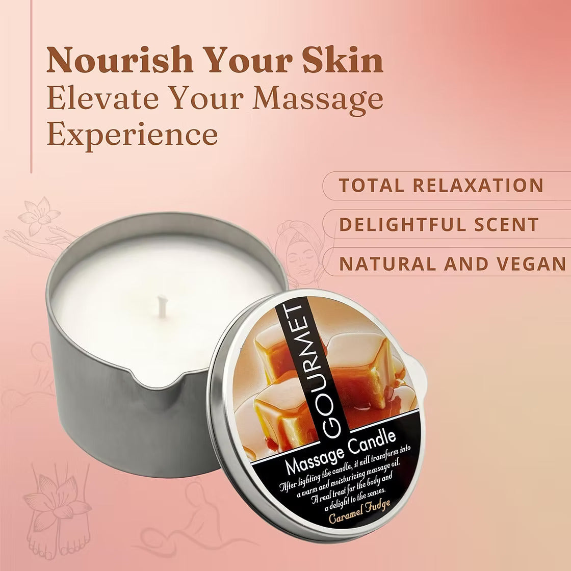 Caramel Fudge Scent - Massage Candle