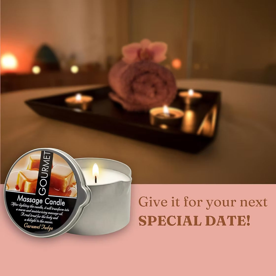 Caramel Fudge Scent - Massage Candle
