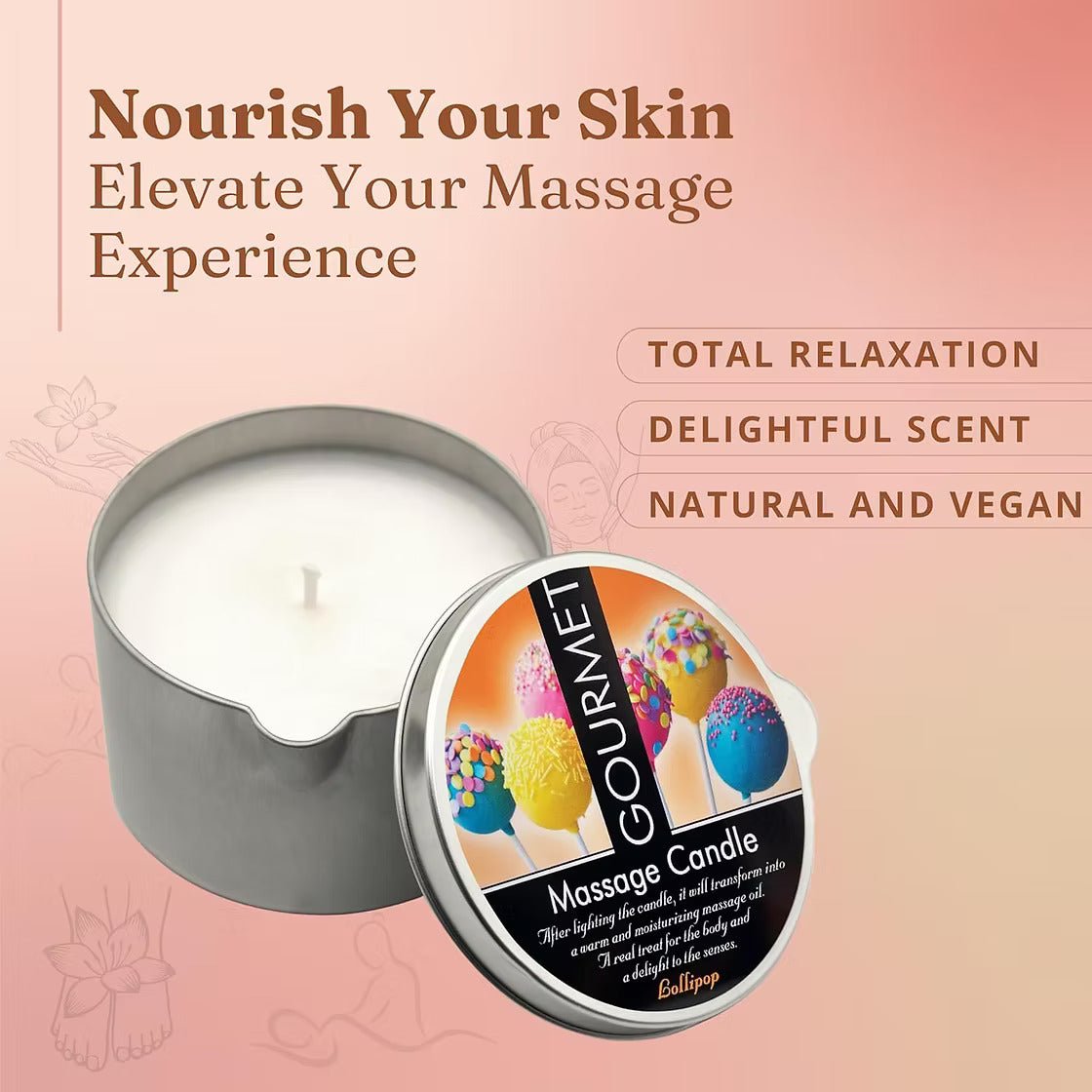 Lollipop Scent - Massage Candle