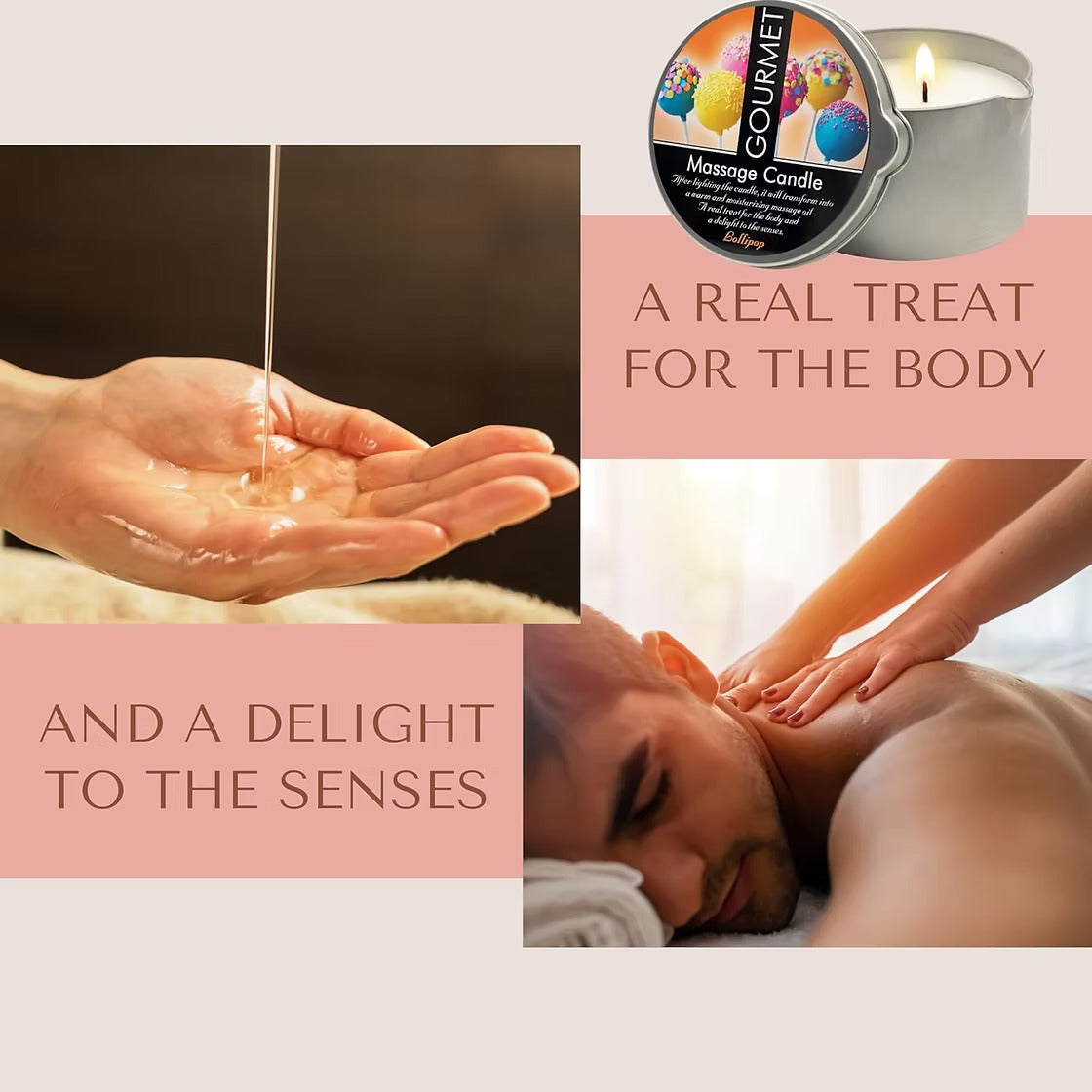 Lollipop Scent - Massage Candle