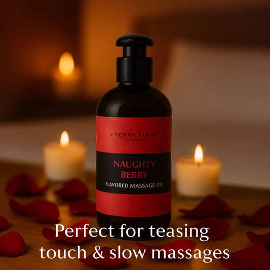 Naughty Berry' flavoured massage oil 